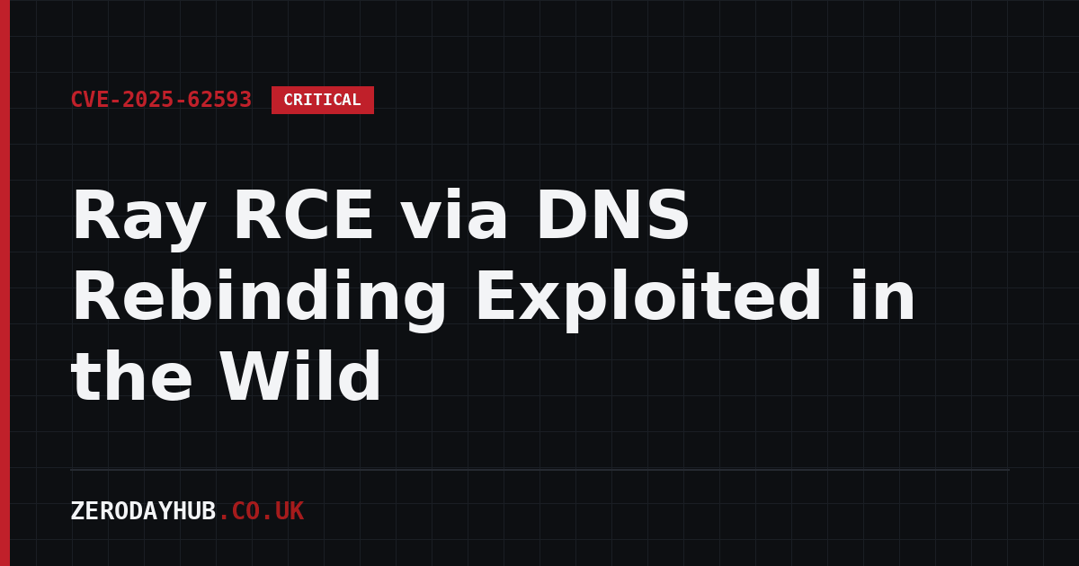 Ray RCE via DNS Rebinding Exploited in the Wild – CVE-2025-62593