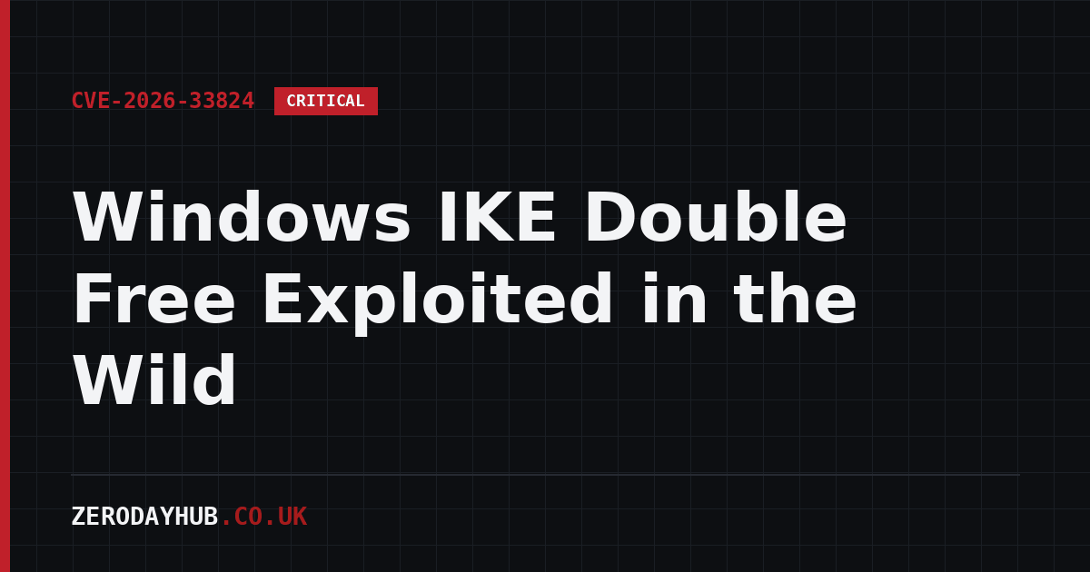 Windows IKE Double Free Exploited in the Wild – CVE-2026-33824
