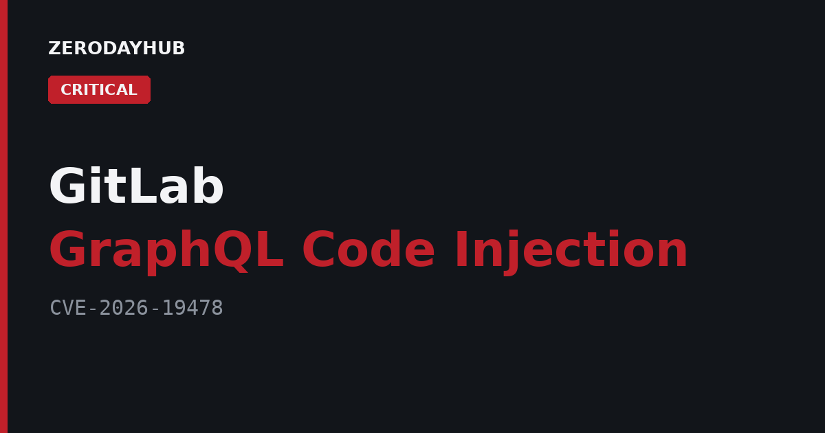 GitLab GraphQL Code Injection Exploited in the Wild – CVE-2026-19478