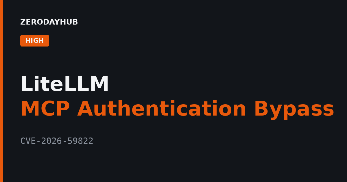 LiteLLM MCP Authentication Bypass Exploited in the Wild – CVE-2026-59822