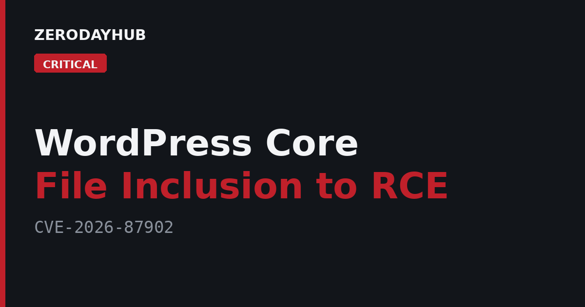 WordPress Core File Inclusion Exploited in the Wild – CVE-2026-87902